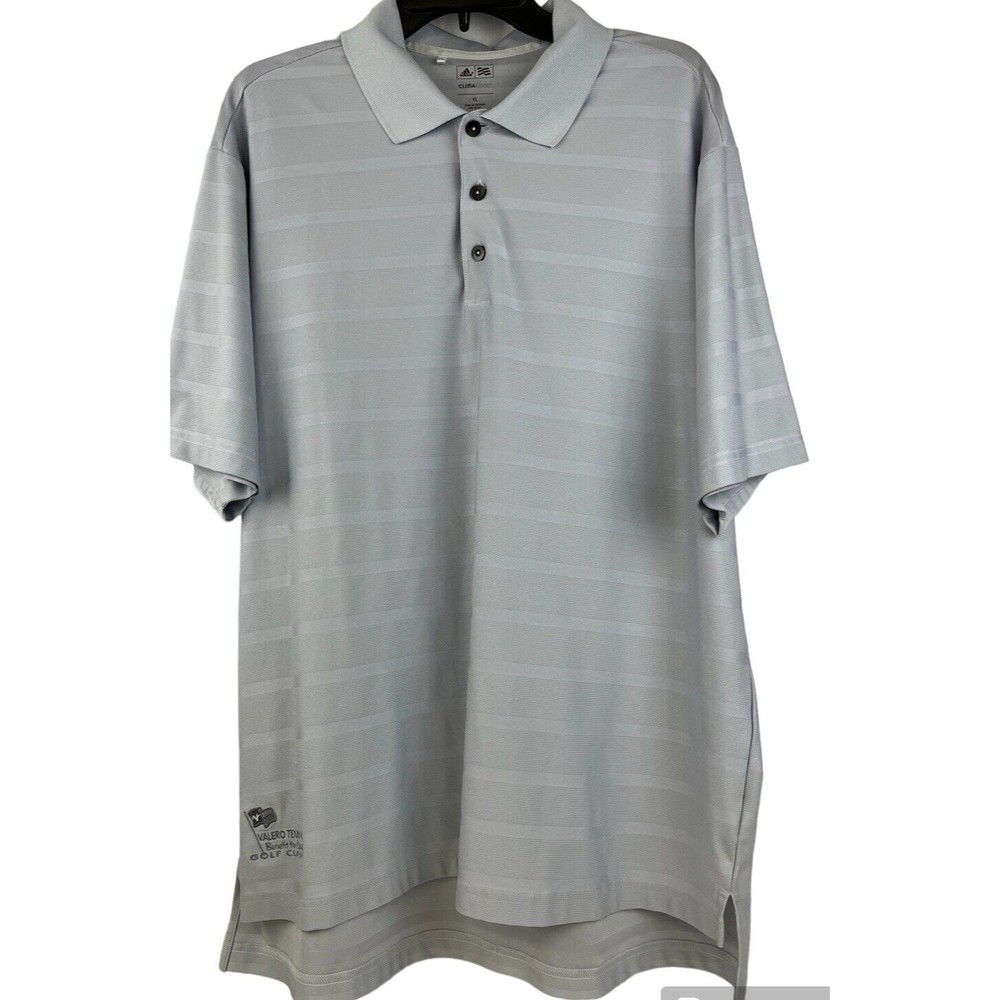 Men’s Gray Adidas Climacool Short Sleeve Polo Golf Shirt Size XL
